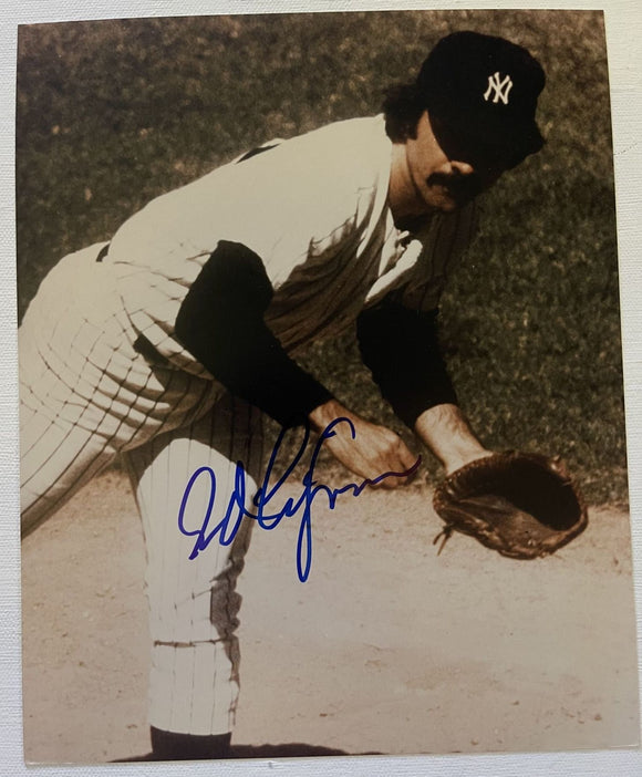 Ed Figueroa Signed Autographed Glossy 8x10 Photo - New York Yankees
