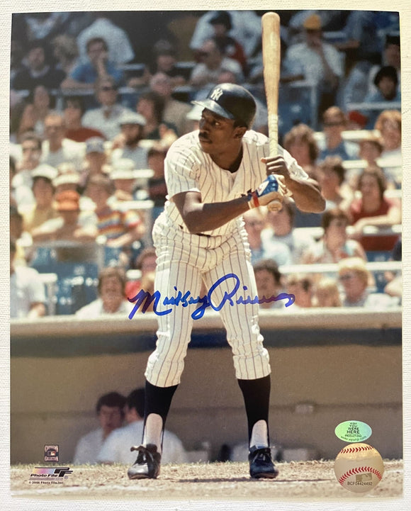 Mickey Rivers Signed Autographed Glossy 8x10 Photo - New York Yankees