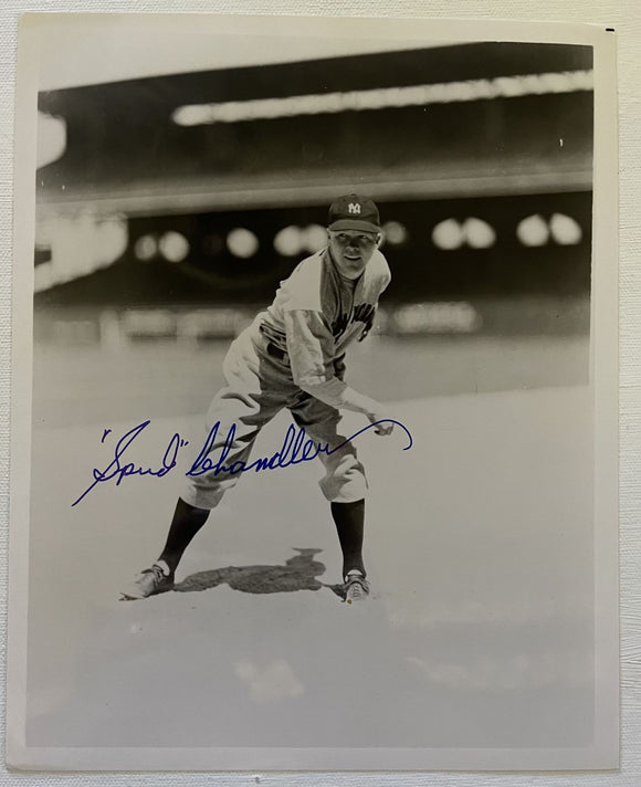 Spud Chandler (d. 1990) Signed Autographed Vintage Glossy 8x10 Photo - New York Yankees