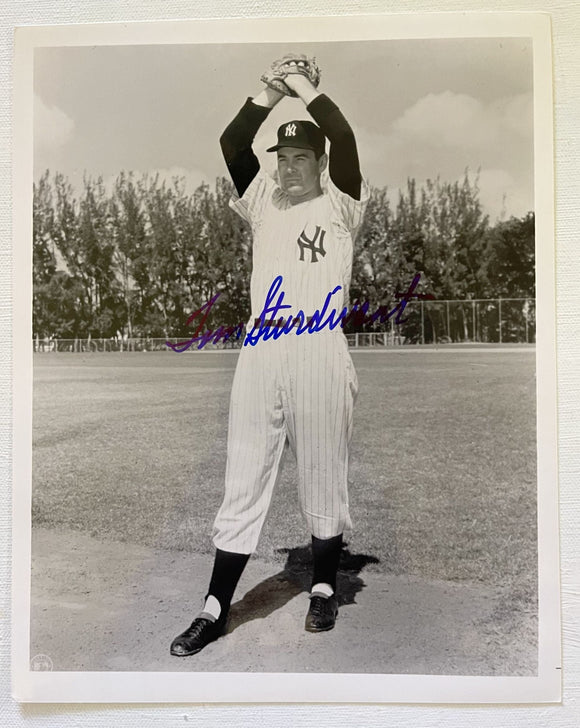 Tom Sturdivant (d. 2009) Signed Autographed Vintage Glossy 8x10 Photo - New York Yankees