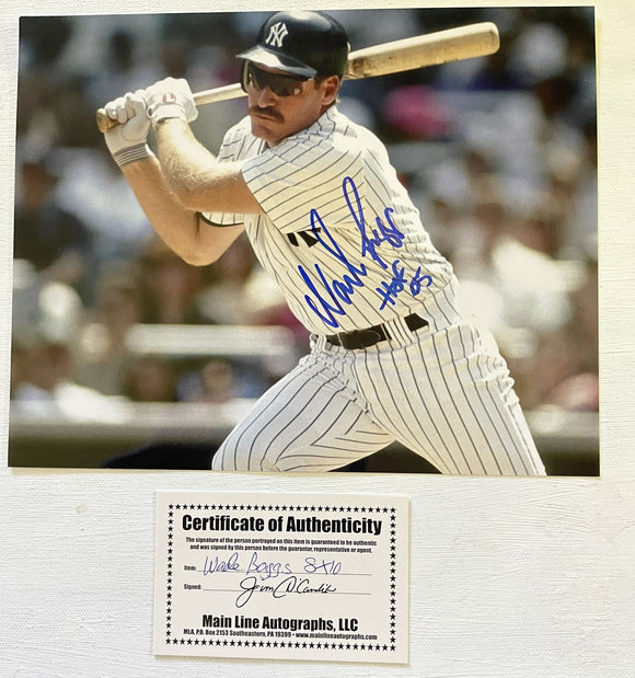 Wade Boggs Signed Autographed 