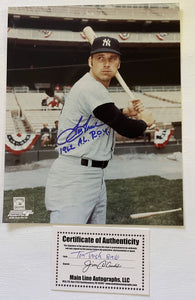 Tom Tresh (d. 2008) Signed Autographed "1962 AL ROY" Glossy 8x10 Photo - New York Yankees