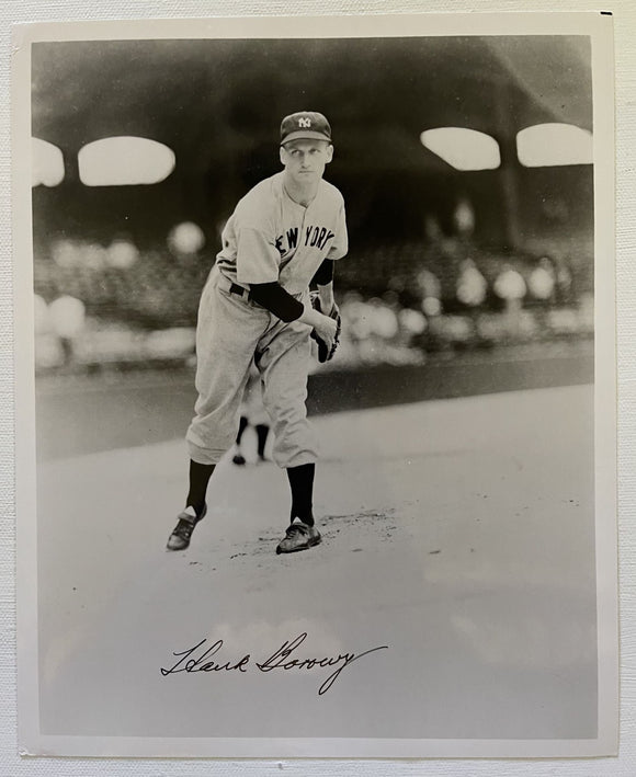 Hank Borowy (d. 2004) Signed Autographed Vintage Glossy 8x10 Photo - New York Yankees