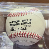 Red Barber (d. 1992) Signed Autographed Official National League (ONL) Baseball - New York Yankees, Brooklyn Dodgers