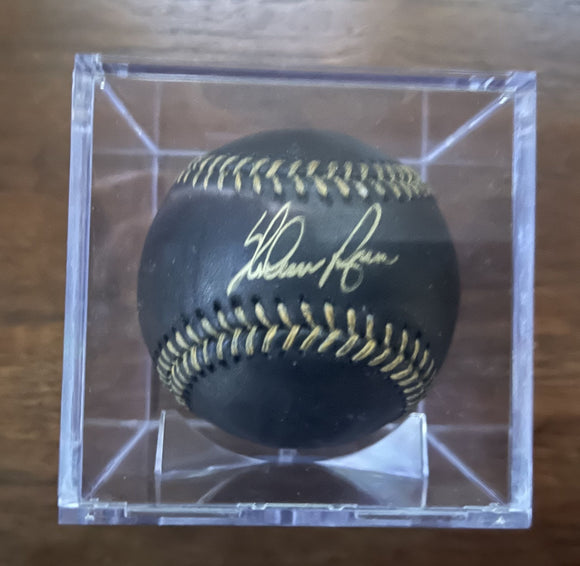 Nolan Ryan Signed Autographed Official Major League (OAL) Black Baseball - Nolan Ryan Authenticated