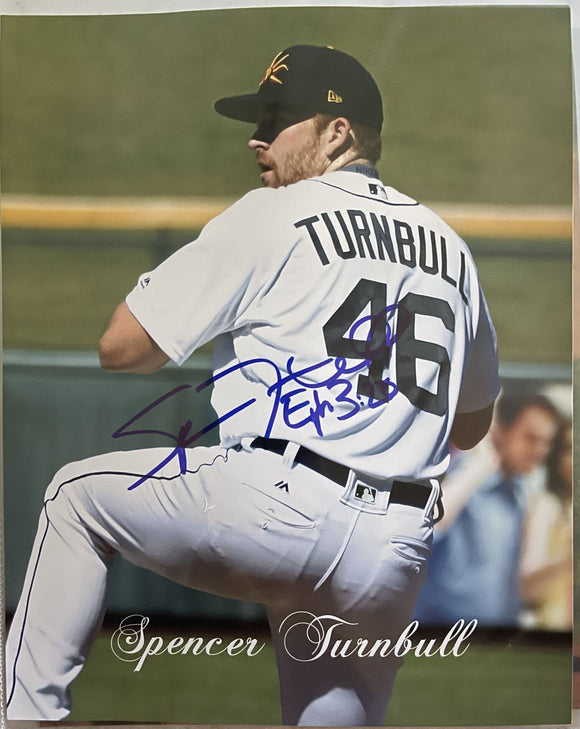 Spencer Turnbull Signed Autographed Glossy 8x10 Photo - Detroit Tigers
