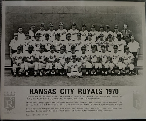 Jim Campanis Signed Autographed 1970 KC Royals Glossy 8x10 Photo - Kansas City Royals