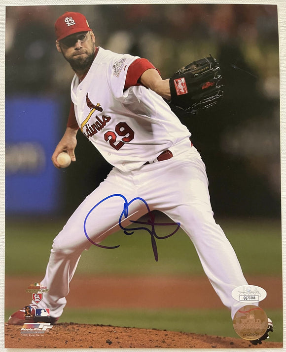 Chris Carpenter Signed Autographed 2011 World Series Glossy 8x10 Photo St. Louis Cardinals - JSA Authenticated