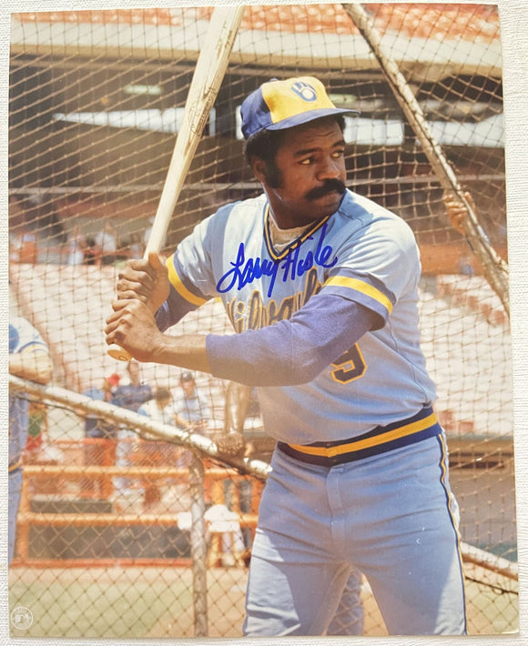 Larry Hisle Signed Autographed Glossy 8x10 Photo Milwaukee Brewers - Stacks of Plaques