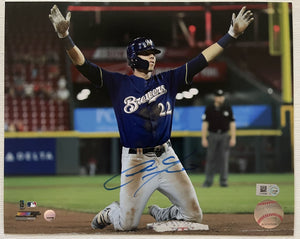 Christian Yelich Signed Autographed Glossy 8x10 Photo Milwaukee Brewers - MLB Authenticated