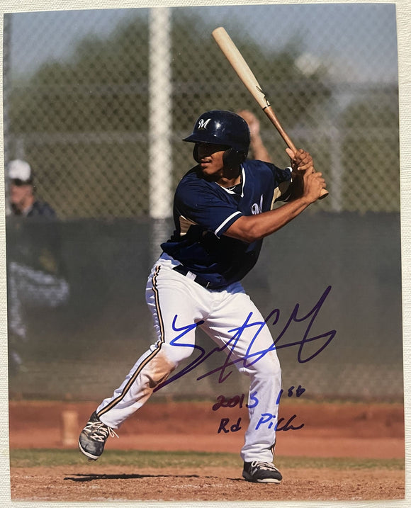Trent Grisham Signed Autographed Glossy 8x10 Photo - Milwaukee Brewers