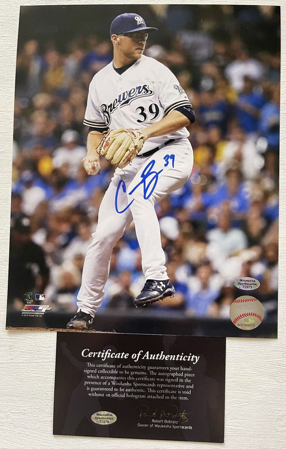 Corbin Burnes Signed Autographed Glossy 8x10 Photo - Milwaukee Brewers