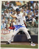 Ryan Braun Signed Autographed Glossy 8x10 Photo Milwaukee Brewers - PSA/DNA Authenticated
