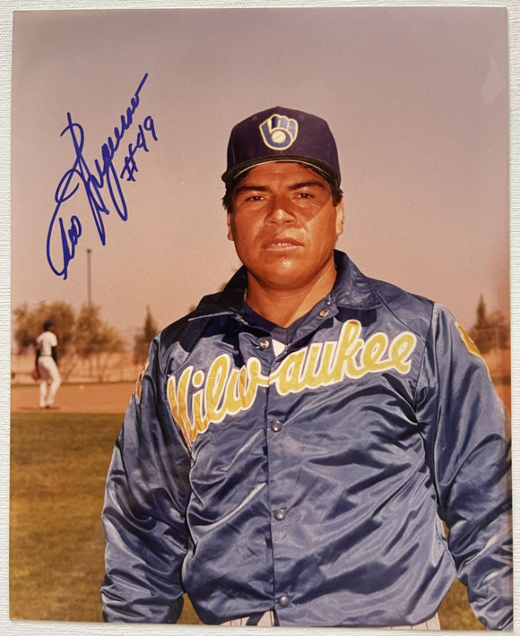 Teddy Higuera Signed Autographed Glossy 8x10 Photo - Milwaukee Brewers