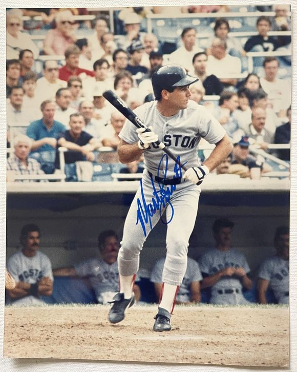Marty Barrett Signed Autographed Glossy 8x10 Photo - Boston Red Sox