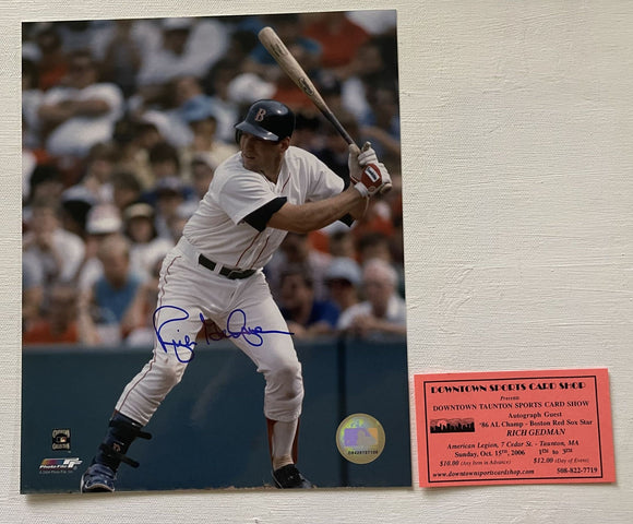 Rich Gedman Signed Autographed Glossy 8x10 Photo - Boston Red Sox