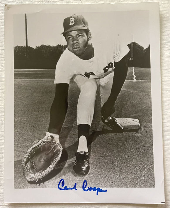 Cecil Cooper Signed Autographed Vintage Glossy 8x10 Photo - Boston Red Sox