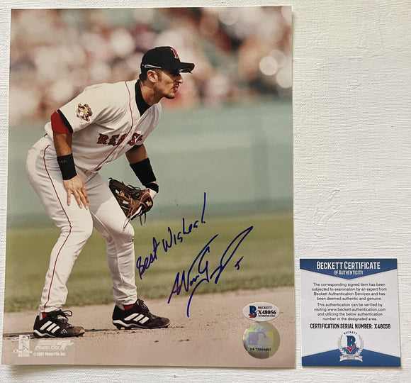 Nomar Garciaparra Signed Autographed Glossy 8x10 Photo Boston Red Sox - Beckett BAS Authenticated