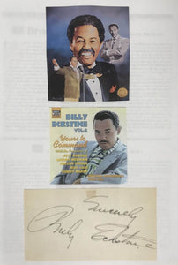 Billy Eckstine (d. 1993) Signed Autographed 8.5x11 Vintage Signature Display - Lifetime COA