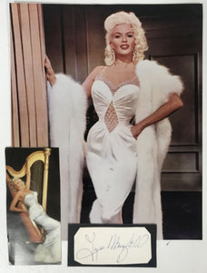 Jayne Mansfield (d. 1967) Signed Autographed Vintage Signature Card 8.5x11 Display - COA Matching Holograms