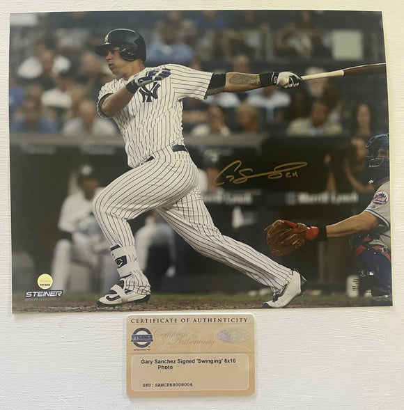 Gary Sanchez Signed Autographed Glossy 8x10 Photo New York Yankees - Steiner Authenticated