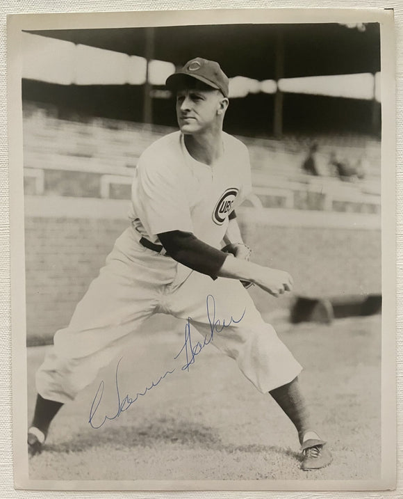Warren Hacker (d. 2002) Signed Autographed Vintage Glossy 8x10 Photo - Chicago Cubs