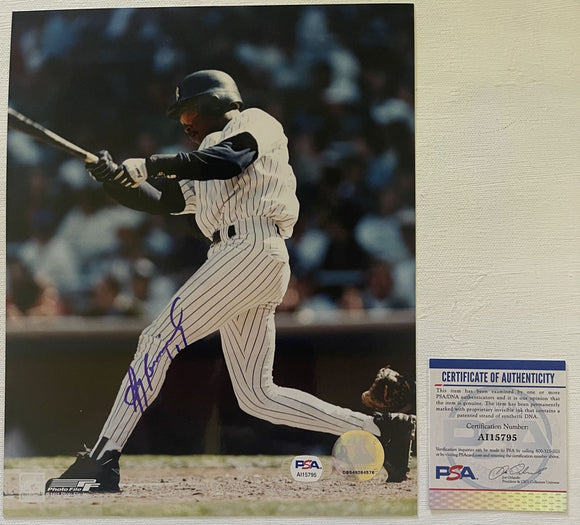 Tony Fernandez (d. 2020) Signed Autographed Glossy 8x10 Photo New York Yankees - PSA/DNA Authenticated