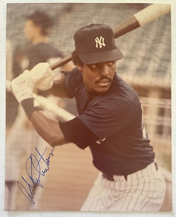 Andre Robertson Signed Autographed Glossy 8x10 Photo - New York Yankees