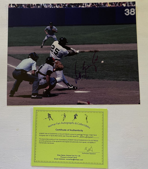 Don Baylor (d. 2017) Signed Autographed Glossy 8x10 Photo - New York Yankees