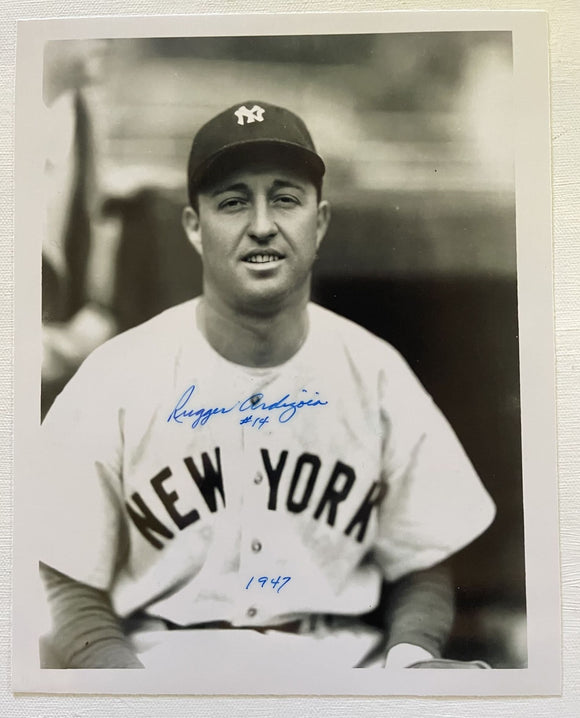 Rugger Ardizoia (d. 2015) Signed Autographed Vintage Glossy 8x10 Photo - New York Yankees