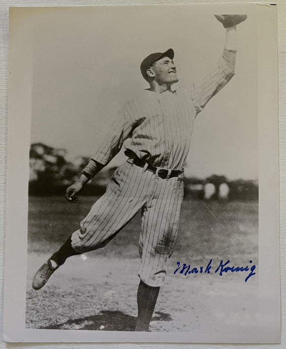 Mark Koenig (d. 1993) Signed Autographed Vintage Glossy 8x10 Photo - New York Yankees