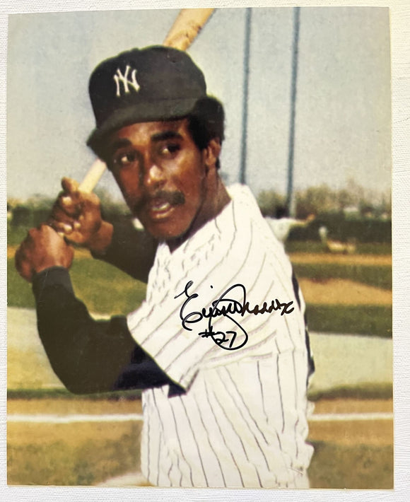 Elliott Maddox Signed Autographed Glossy 8x10 Photo - New York Yankees
