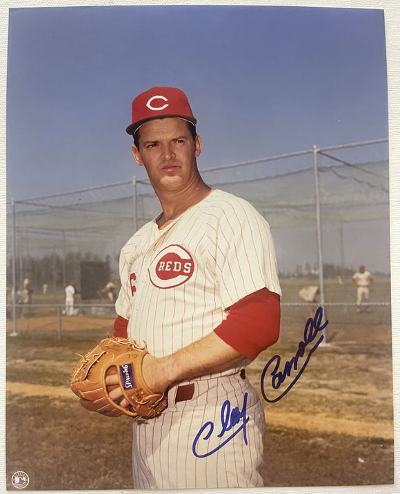 Clay Carroll Signed Autographed Glossy 8x10 Photo Cincinnati Reds - Stacks of Plaques