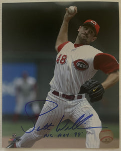 Scott Williamson Signed Autographed "1999 NL ROY" Glossy 8x10 Photo - Cincinnati Reds