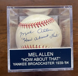 Mel Allen (d. 1996) Signed Autographed "How About That" Official American League (OAL) Baseball New York Yankees - JSA Full LOA