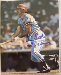 Gary Gaetti Signed Autographed "1987 W.S. Champs" Glossy 8x10 Photo - Minnesota Twins