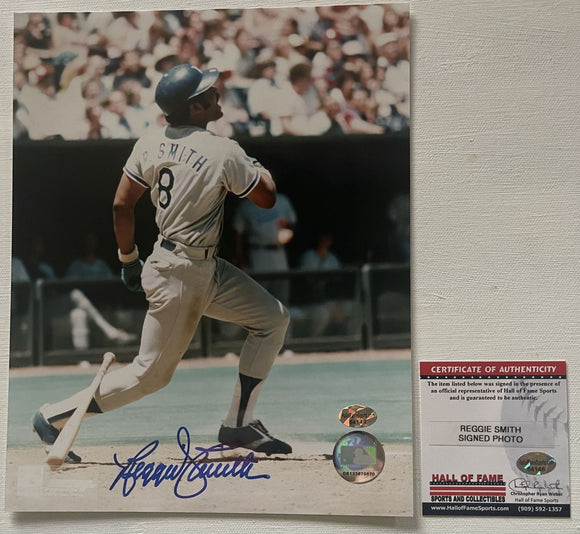 Reggie Smith Signed Autographed Glossy 8x10 Photo - Los Angeles Dodgers