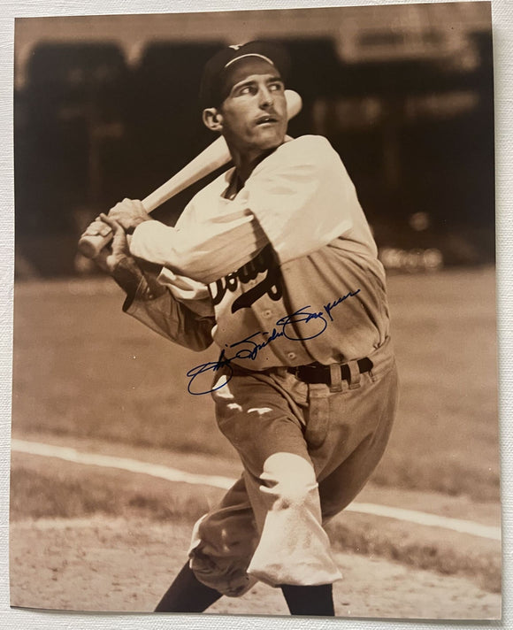Spider Jorgensen (d. 2003) Signed Autographed Glossy 8x10 Photo - Brooklyn Dodgers