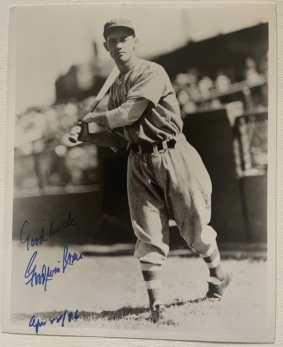 Goody Rosen (d. 1994) Signed Autographed Vintage Glossy 8x10 Photo - Brooklyn Dodgers