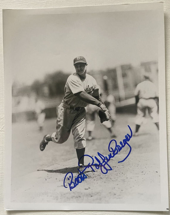 Boots Poffenberger (d. 1999) Signed Autographed Vintage Glossy 8x10 Photo - Brooklyn Dodgers