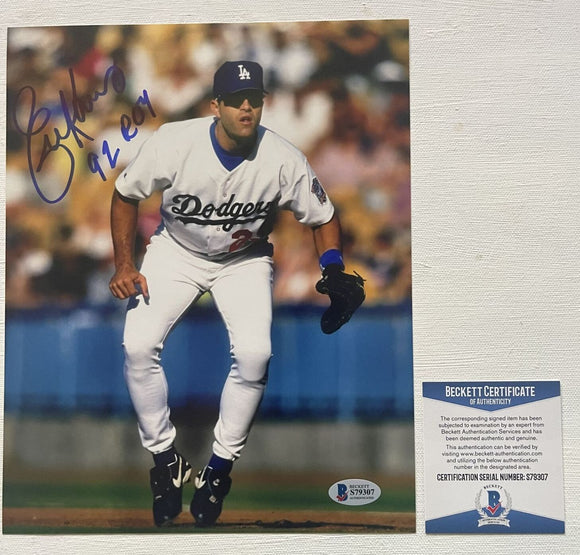 Eric Karros Signed Autographed Glossy 8x10 Photo Los Angeles Dodgers - Beckett BAS Authenticated
