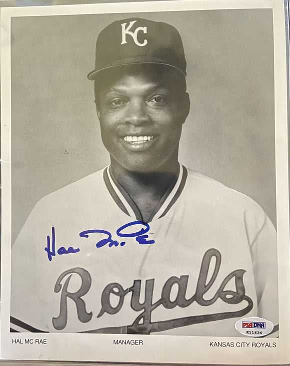 Hal McRae Signed Autographed Glossy 8x10 Photo Kansas City Royals - PSA/DNA Authenticated