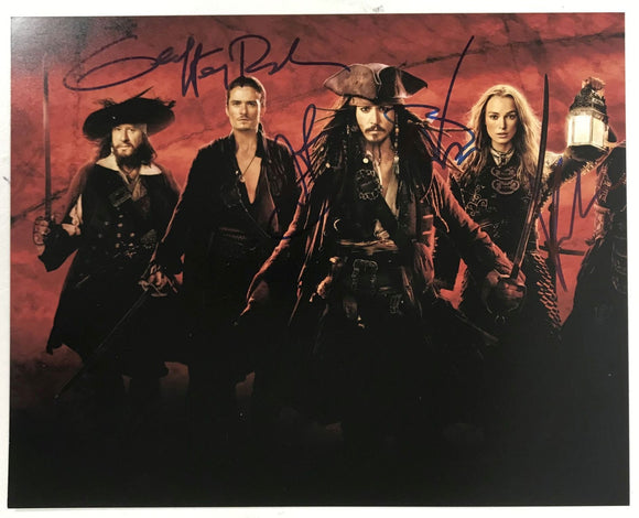 The Pirates of the Caribbean Cast Signed Autographed Glossy 8x10 Photo - COA Matching Holograms