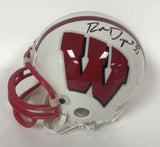 Ron Dayne Signed Autographed Wisconsin Badgers Mini Football Helmet - Lifetime COA