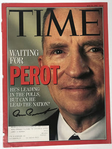 Ross Perot (d. 2019) Signed Autographed "Time" Magazine Cover - COA Matching Holograms