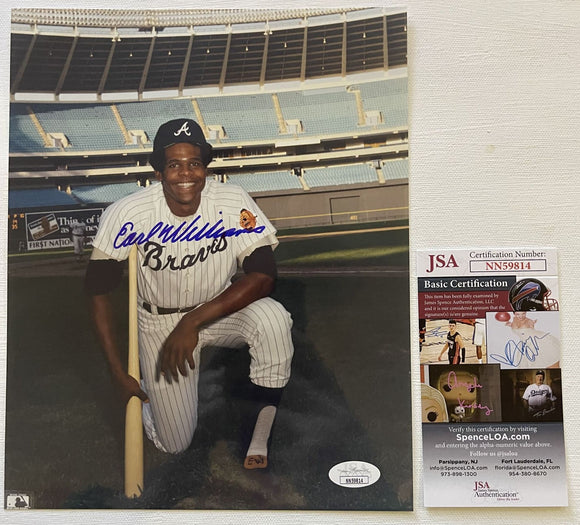 Earl Williams (d. 2013) Signed Autographed Glossy 8x10 Photo Atlanta Braves - JSA Authenticated