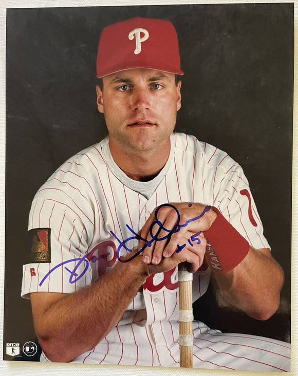 Dave Hollins Signed Autographed Glossy 8x10 Photo - Philadelphia Phillies