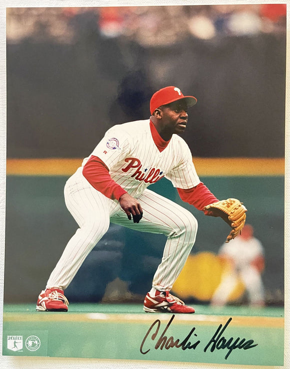 Charlie Hayes Signed Autographed Glossy 8x10 Photo - Philadelphia Phillies