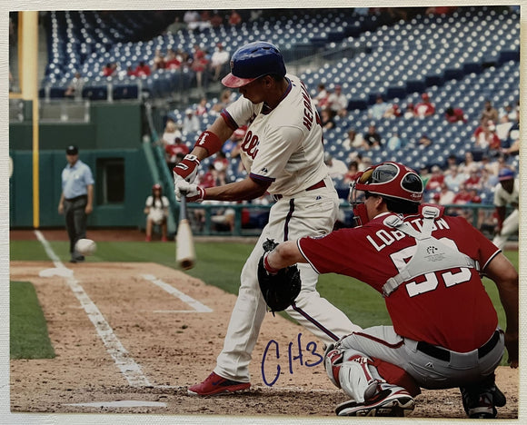 Cesar Hernandez Signed Autographed Glossy 8x10 Photo - Philadelphia Phillies
