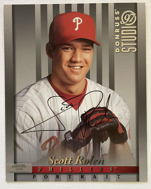 Scott Rolen Signed Autographed 1997 Donruss Studio 8x10 Photo - Philadelphia Phillies